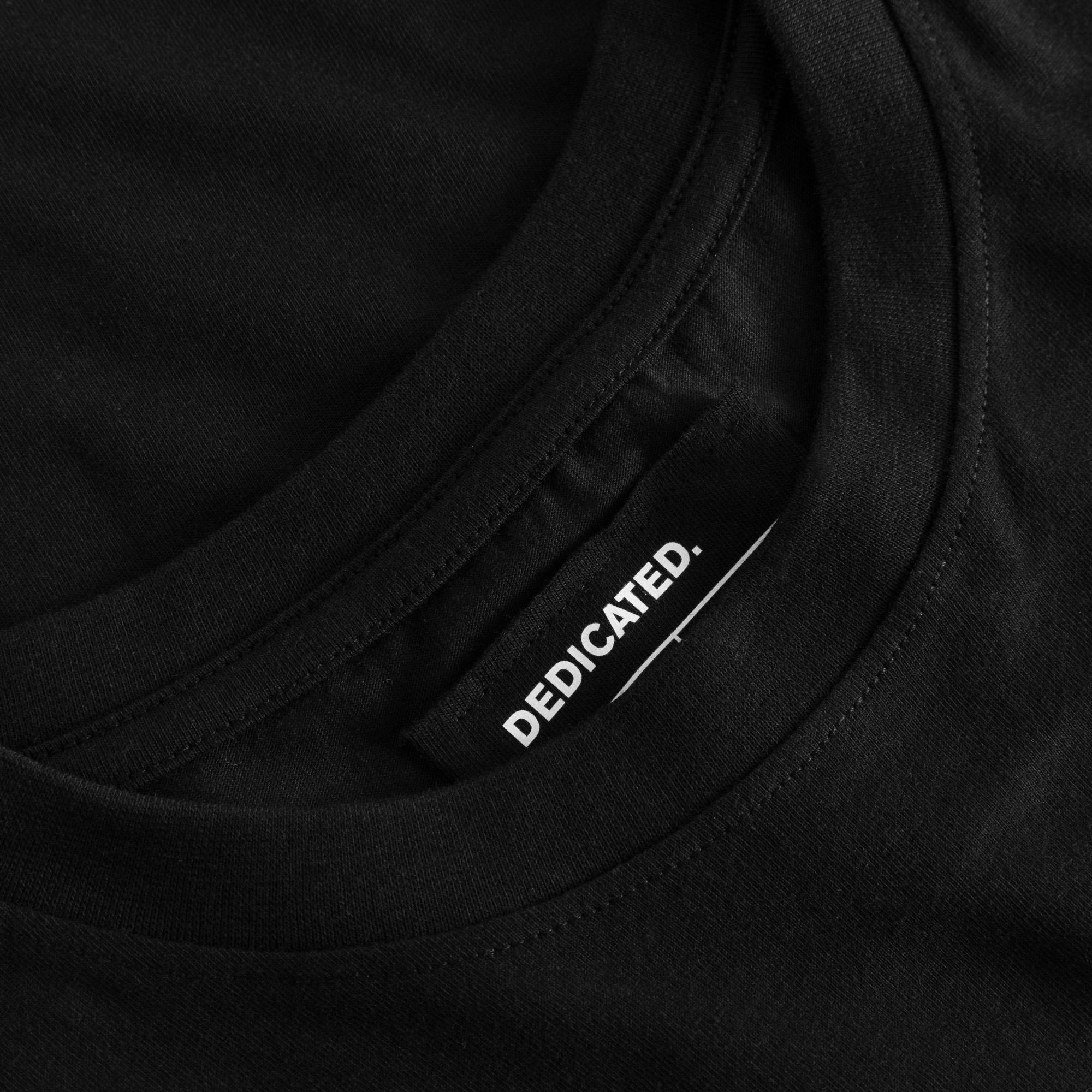 Dedicated Stockholm Stitch Bike T-Shirt Bio Baumwolle Shirt Stickerei schwarz